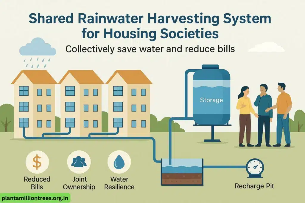 shared rainwater harvesting system for housing societies