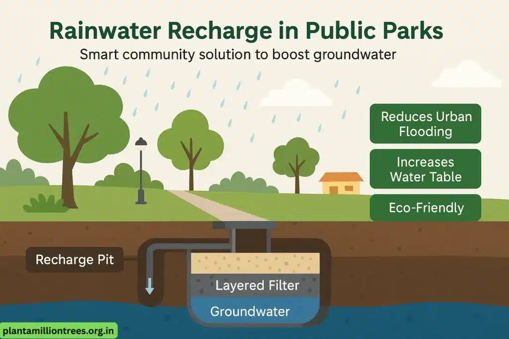 rainwater recharge in public parks
