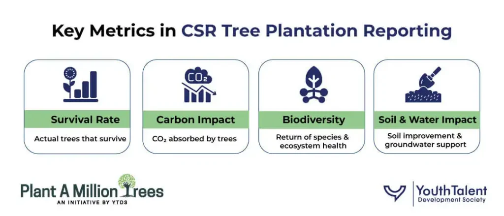 key metrics in csr tree plantation reporting